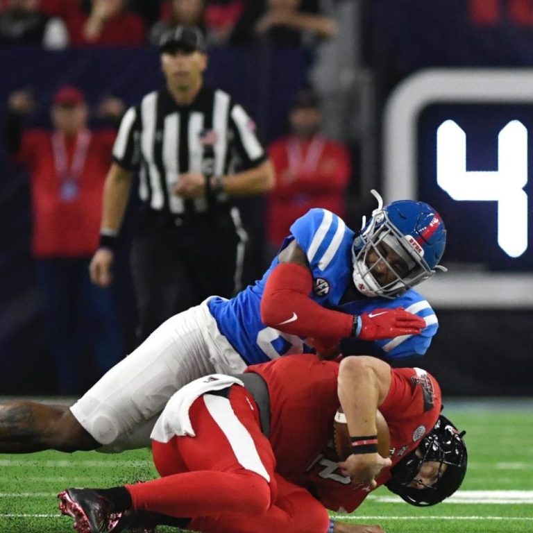 Mississippi’s top tackler ejected for targeting in Texas Bowl
