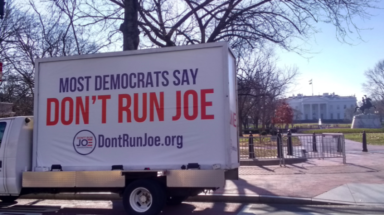 ‘Don’t Run Joe’ billboards show up outside White House, DC monuments to urge Biden not to seek re-election