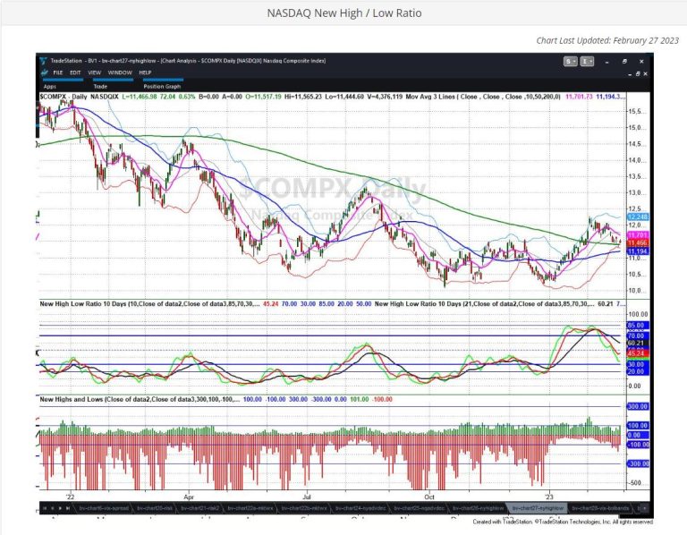 NASDAQ New High/New Low Ratio and Risk