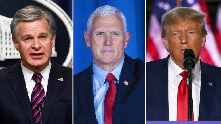 Pence vows to fire FBI Director Wray, says ‘Trump’s policy is the same as Joe Biden’s’