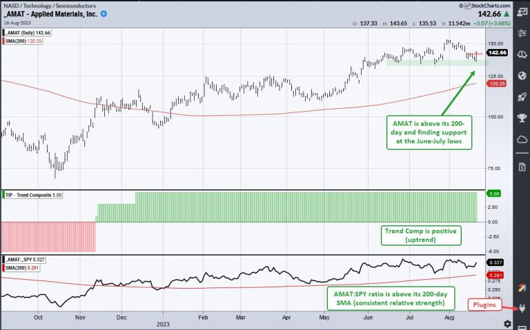 A Nasdaq 100 Stock Showing Relative Strength in August