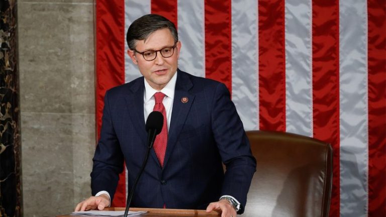 Republicans celebrate newly minted House Speaker Mike Johnson’s gavel ascension: ‘Servant leadership’
