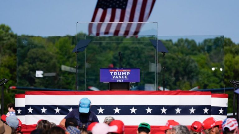 Trump zeroes in on national security at first outdoor rally since assassination attempt: ‘World is on fire’