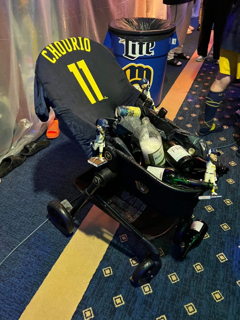 Brewers 20-year old star rookie gets surprise for clinch party