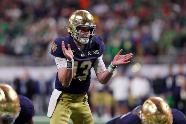 How Notre Dame QB Riley Leonard reacted to national championship loss