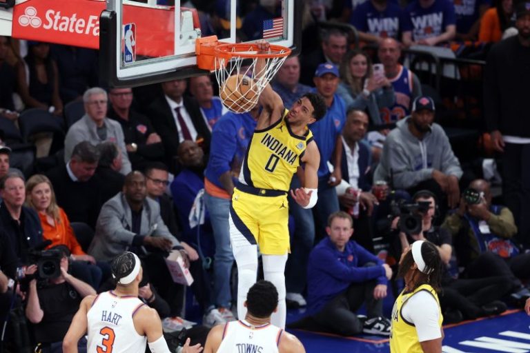 Haliburton triple-double heroics make NBA playoff history