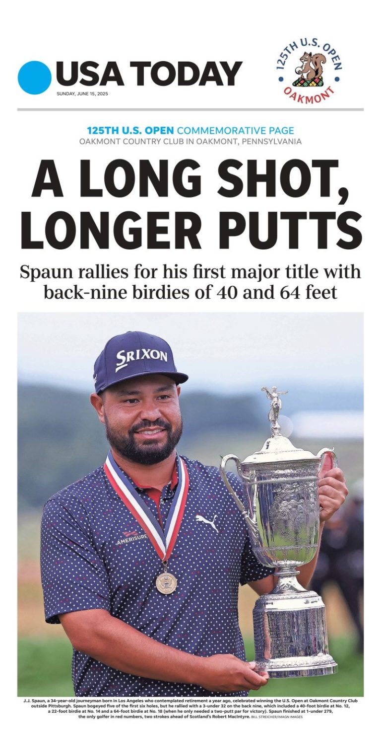 Commemorate J.J. Spaun’s U.S. Open title with our page print