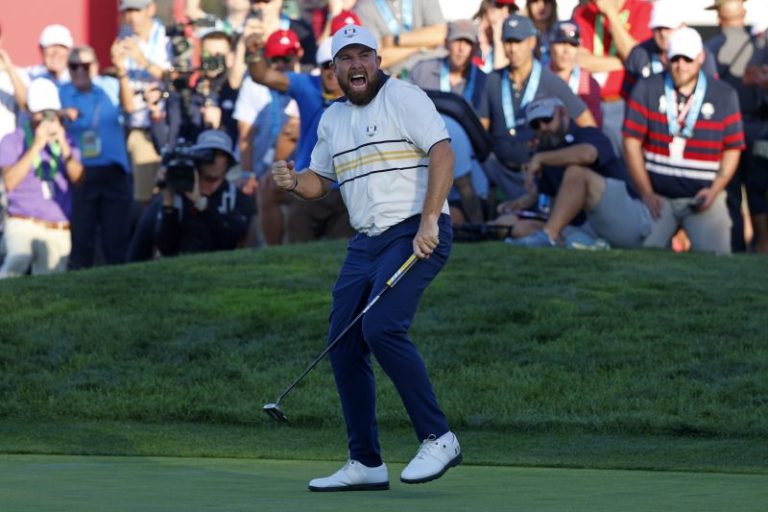 WATCH: Shane Lowry helps Europe retain Ryder Cup with birdie putt